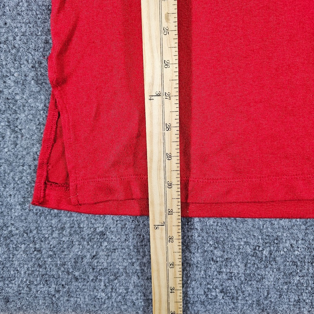 Lauren Ralph Lauren Graphic Logo Long Length Shirt Red Women's Size Small Preppy - Picture 4 of 6